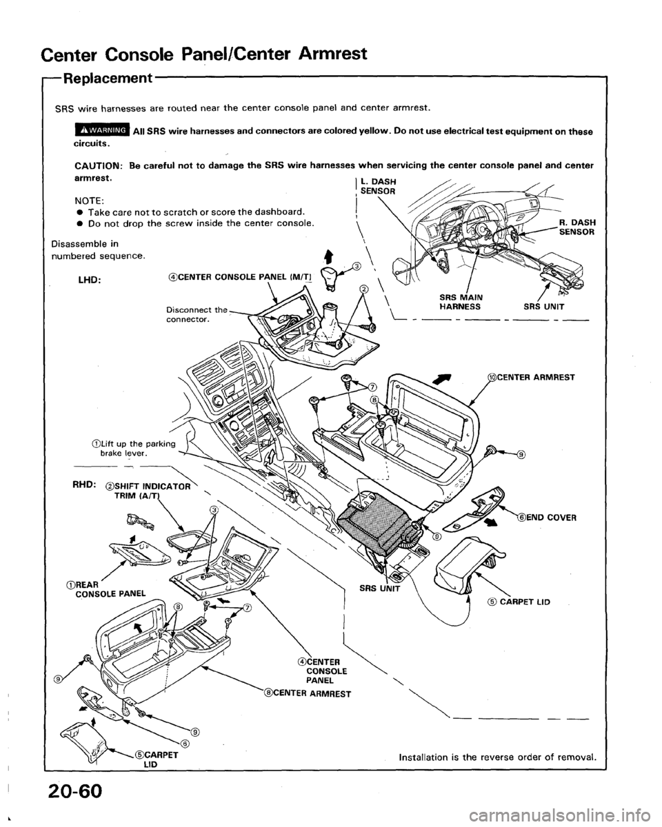 HONDA LEGEND 1991 2.G Workshop Manual 