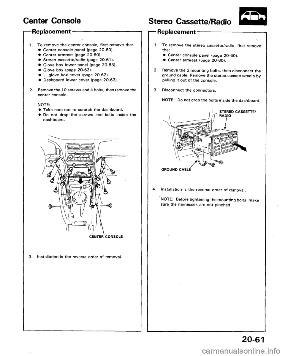 HONDA LEGEND 1991 2.G Workshop Manual 