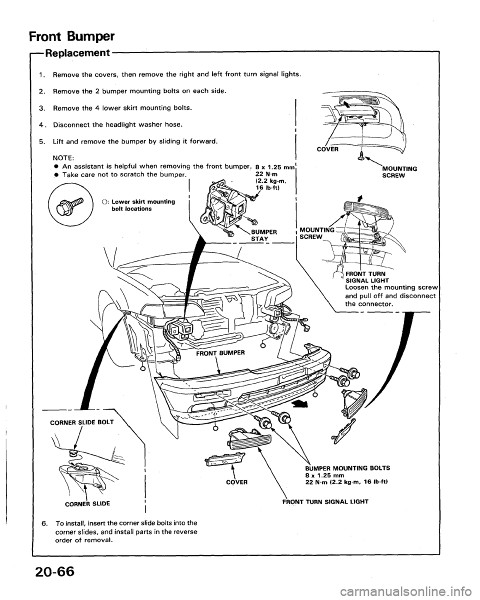 HONDA LEGEND 1991 2.G Workshop Manual 