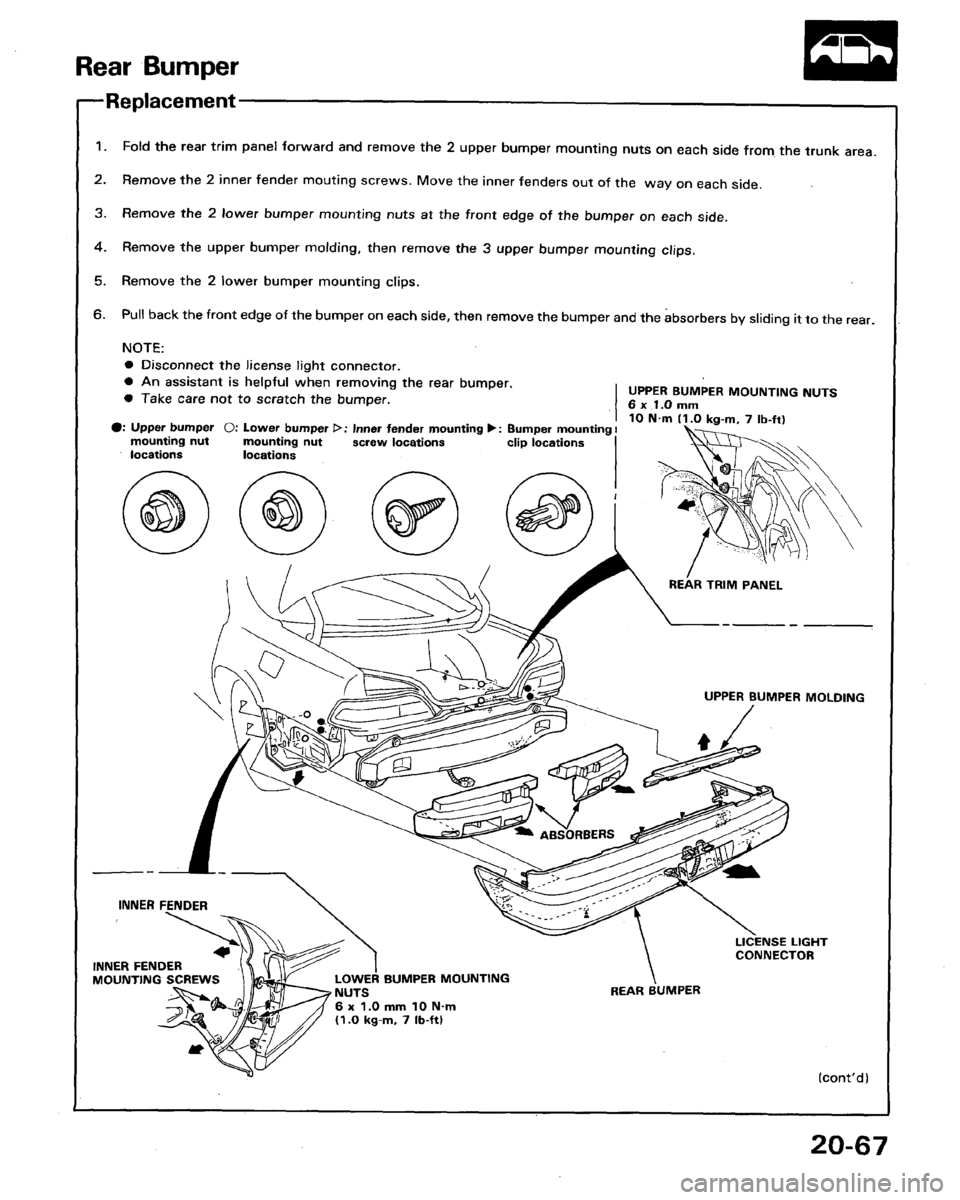 HONDA LEGEND 1991 2.G Workshop Manual 