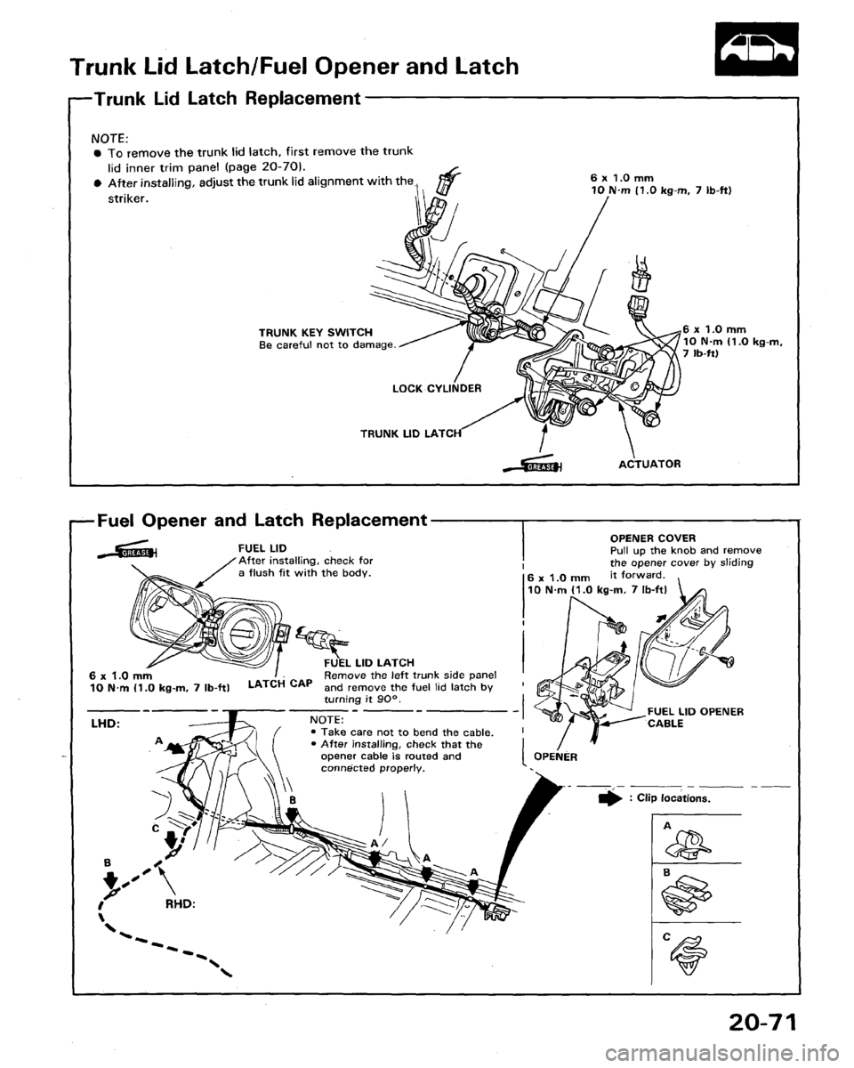 HONDA LEGEND 1991 2.G Workshop Manual 