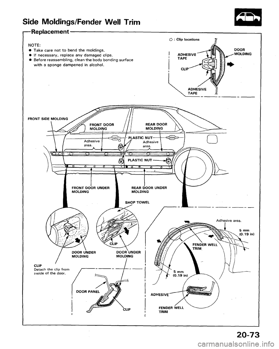 HONDA LEGEND 1991 2.G Workshop Manual 