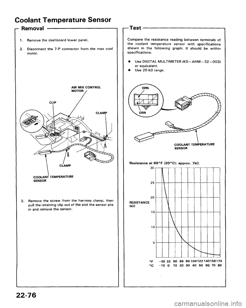 HONDA LEGEND 1991 2.G Workshop Manual 