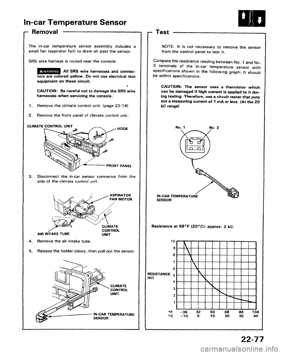 HONDA LEGEND 1991 2.G Workshop Manual 
