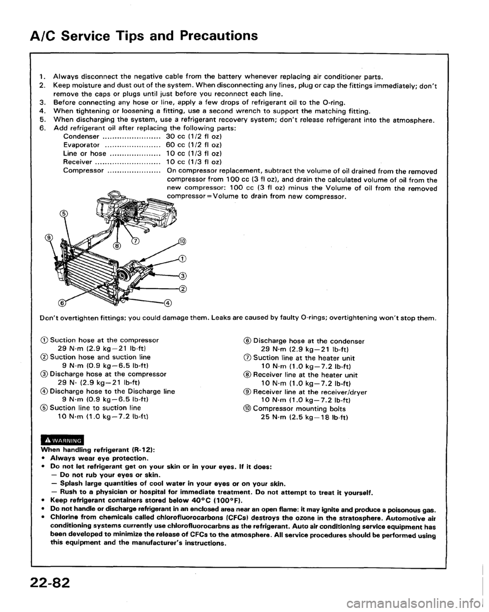 HONDA LEGEND 1991 2.G Workshop Manual 