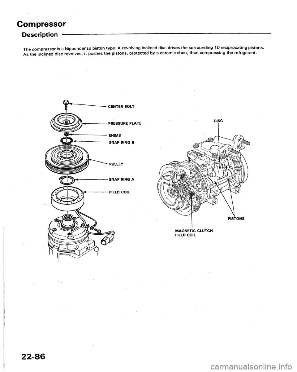 HONDA LEGEND 1991 2.G Workshop Manual 