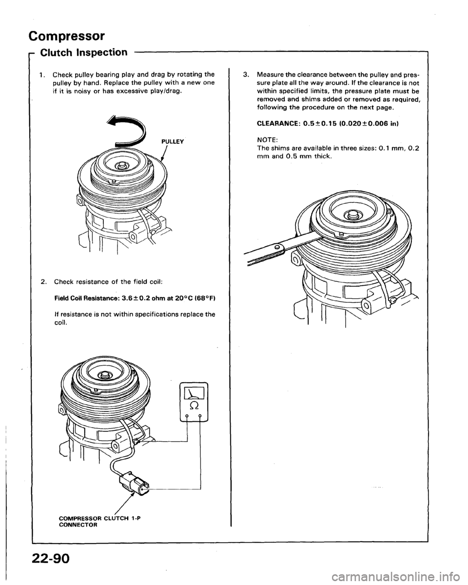 HONDA LEGEND 1991 2.G Workshop Manual 