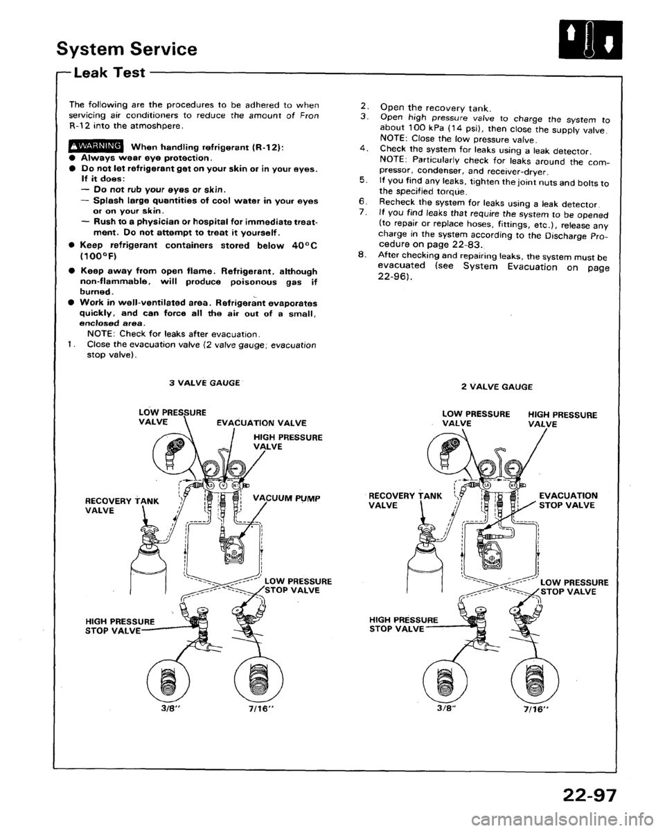 HONDA LEGEND 1991 2.G Workshop Manual 