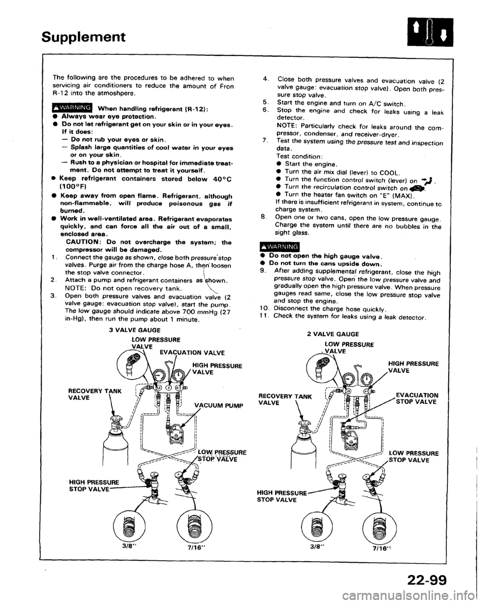 HONDA LEGEND 1991 2.G Workshop Manual 