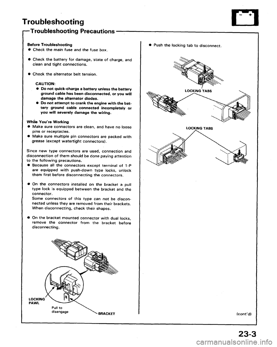 HONDA LEGEND 1991 2.G Workshop Manual 