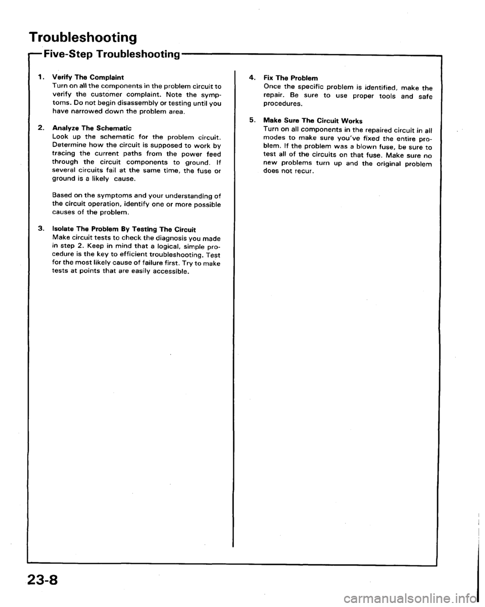 HONDA LEGEND 1991 2.G Workshop Manual 