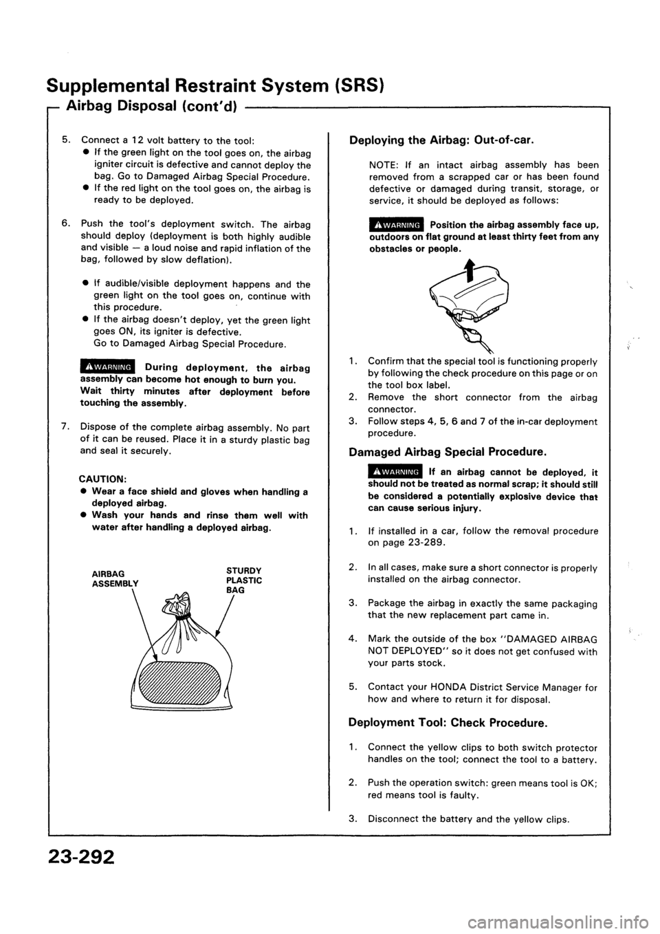 HONDA CIVIC 1992 5.G Workshop Manual 