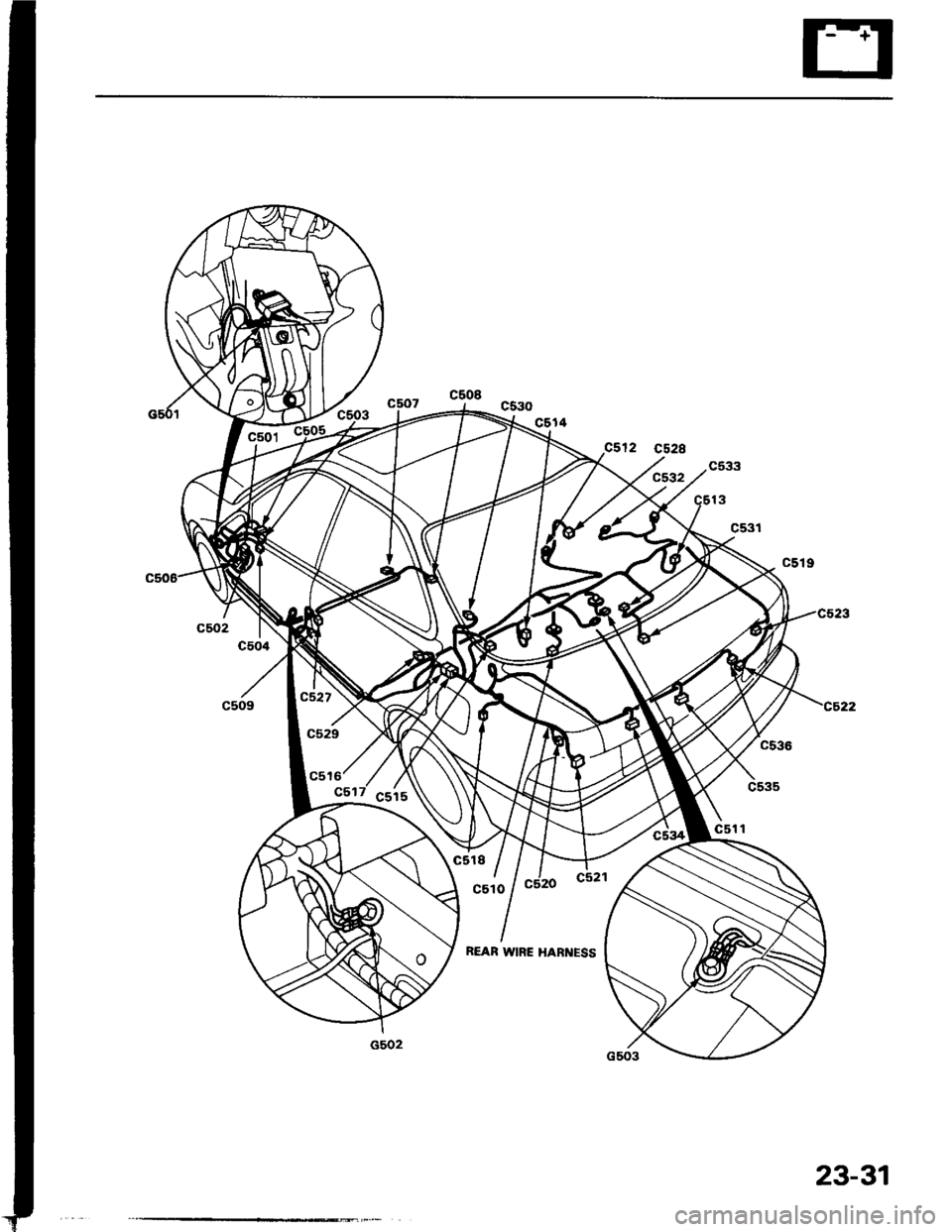HONDA INTEGRA 1994 4.G Workshop Manual c528
c532c533
13
REAR WIRE HARNESS
23-31 