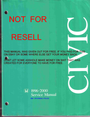 2000 HONDA CIVIC Workshop Manual