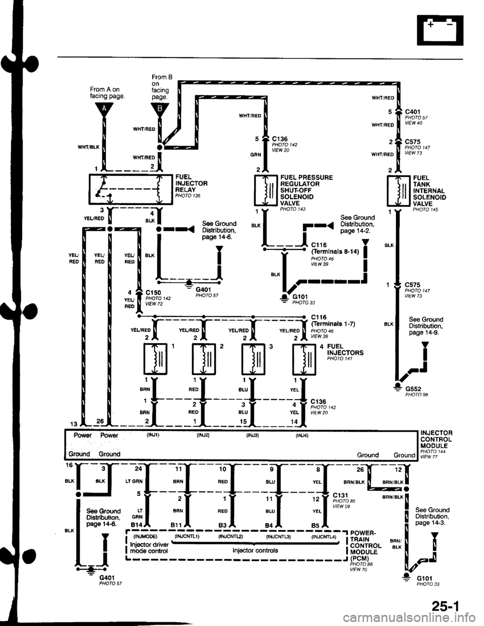 HONDA CIVIC 2000 6.G Workshop Manual From B
WHT/BED
WHT/REO
WHT/FED
W}ITIRED
2
c401
vlEw 73
WIIT/BED
LJ*
;.;.il,
m
:il
"u"T.l,
m
*
a
From A onfacing page.
v
I
*"rr"a^ |
,L-:lil
mm-
1:-a PHO|O147
I See Ground8LX I oistribtnbn,
| 
*"J.