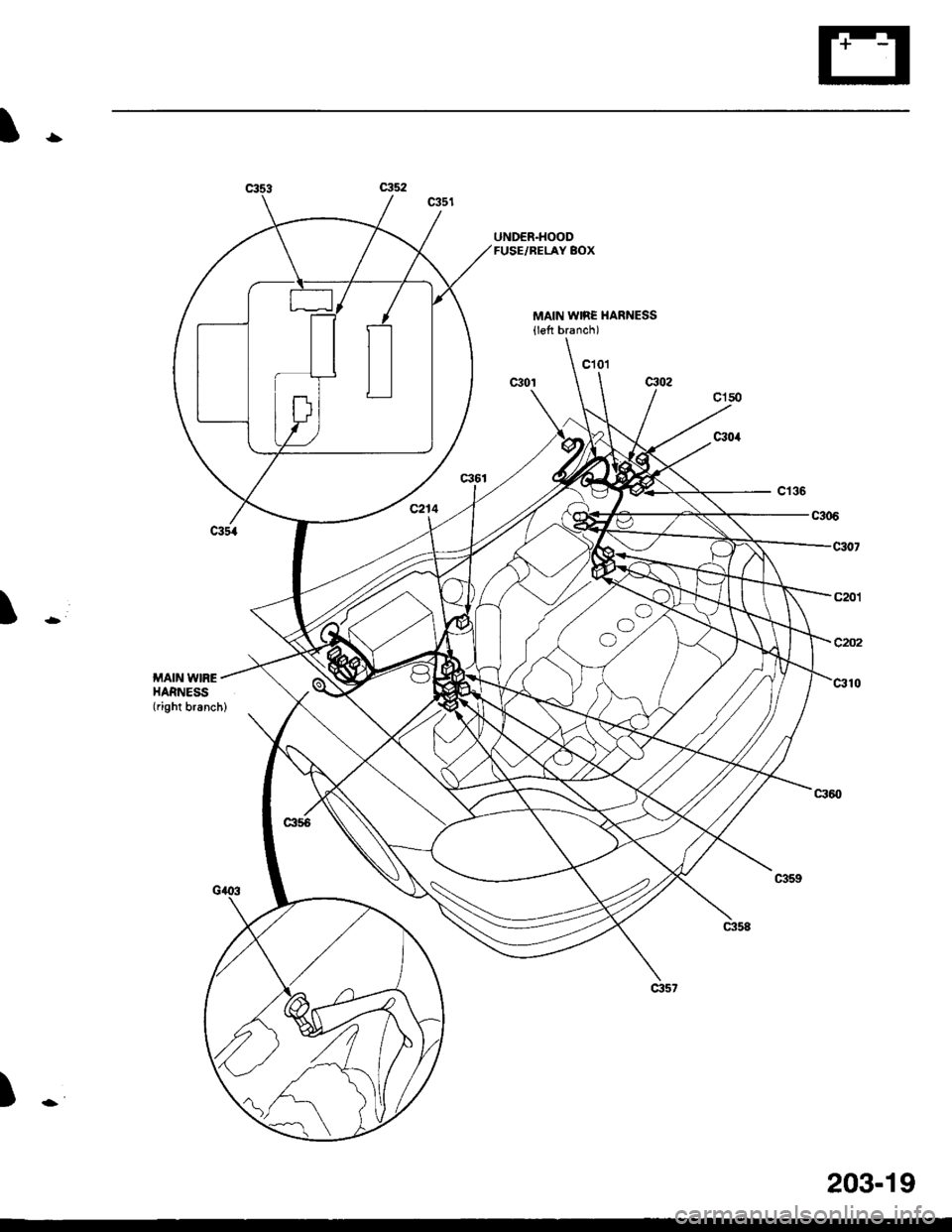 HONDA CIVIC 2000 6.G Workshop Manual -
I
)
203-19 