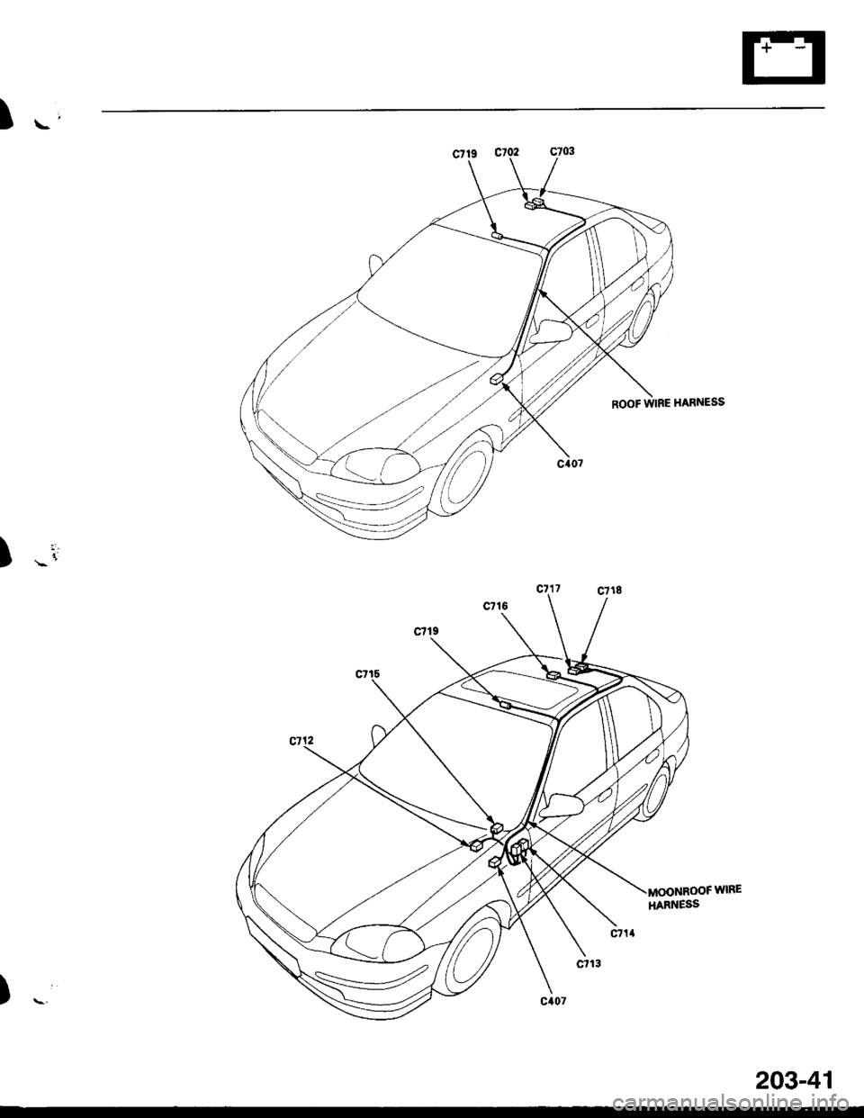 HONDA CIVIC 1996 6.G Workshop Manual I \.,
) ,-i
)-
203-41 