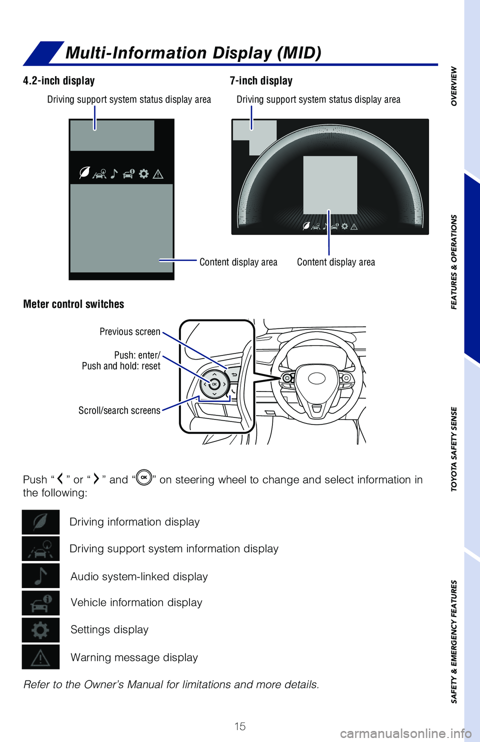 TOYOTA COROLLA 2021  Owners Manual (in English) 63926_Corolla_Txt.indd   1563926_Corolla_Txt.indd   153/24/20   9:04 AM3/24/20   9:04 AM 