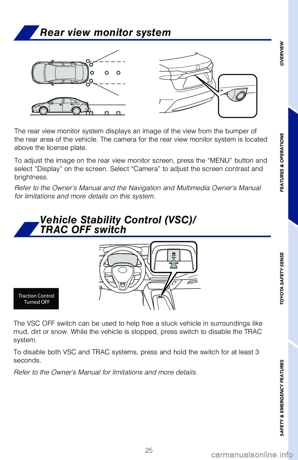 TOYOTA COROLLA 2021  Owners Manual (in English) 63926_Corolla_Txt.indd   2563926_Corolla_Txt.indd   253/24/20   9:04 AM3/24/20   9:04 AM 