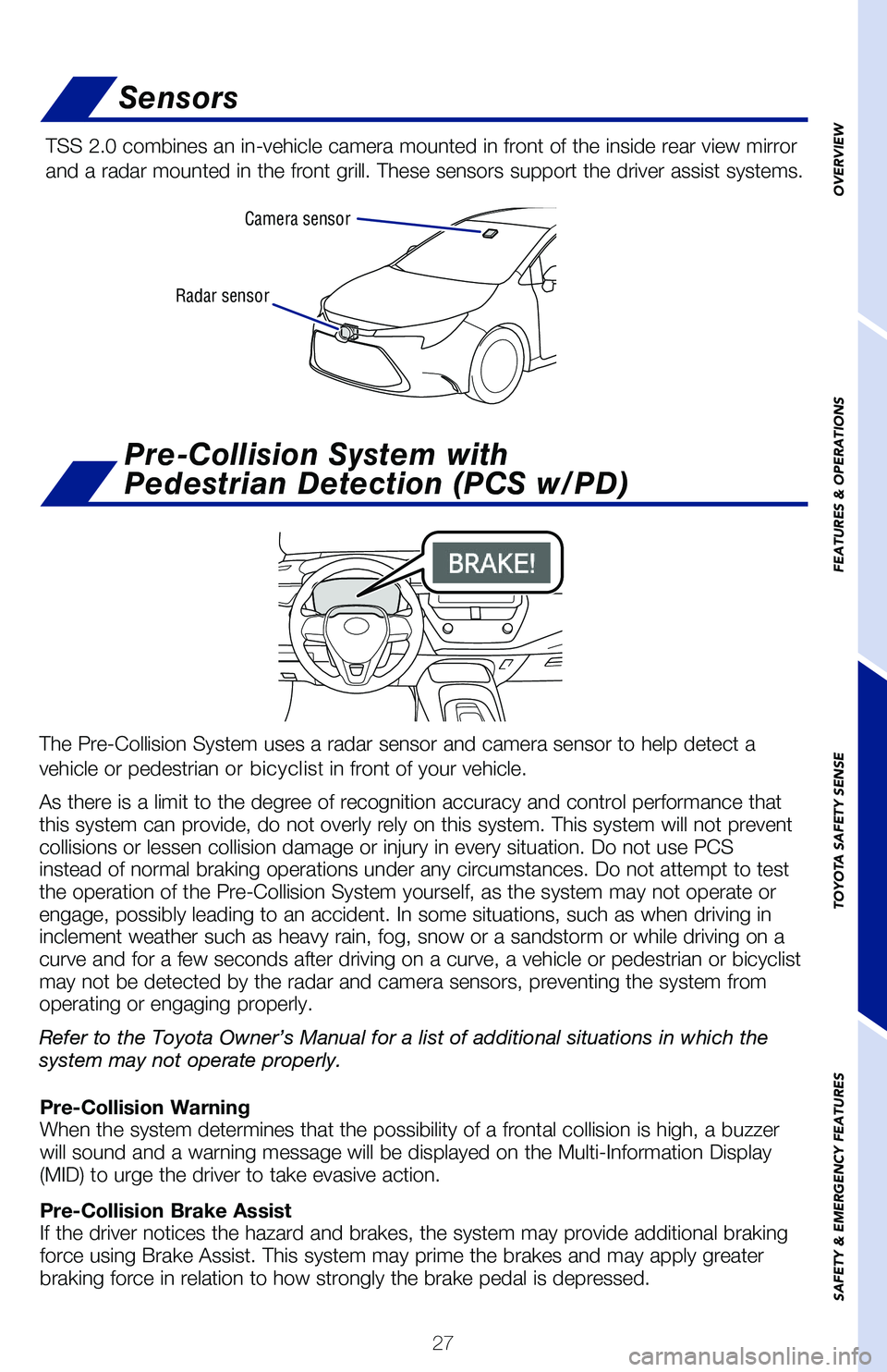 TOYOTA COROLLA 2021  Owners Manual (in English) 63926_Corolla_Txt.indd   2763926_Corolla_Txt.indd   273/24/20   9:04 AM3/24/20   9:04 AM 