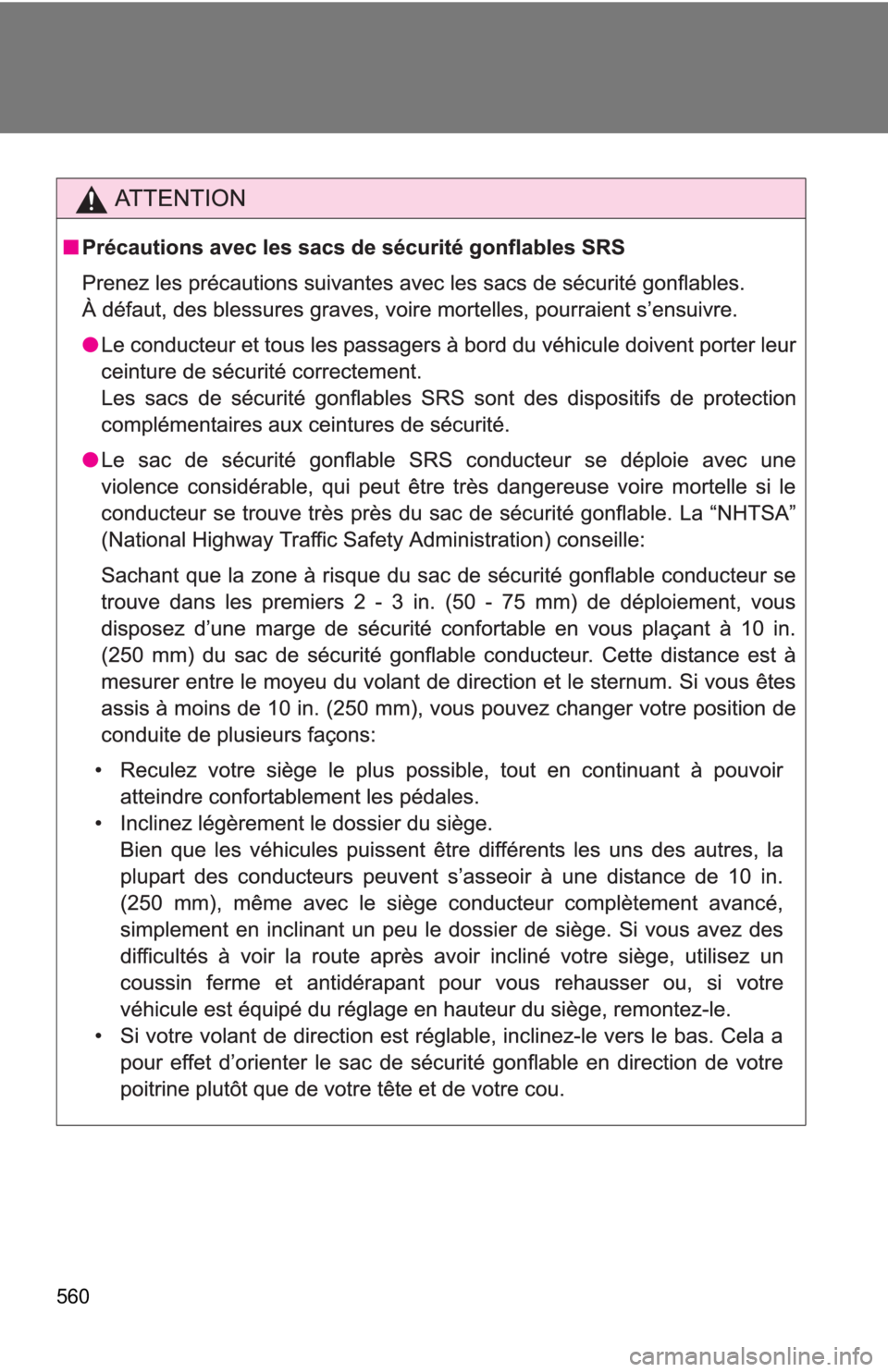 TOYOTA TACOMA 2015  Owners Manual (in English) 560 