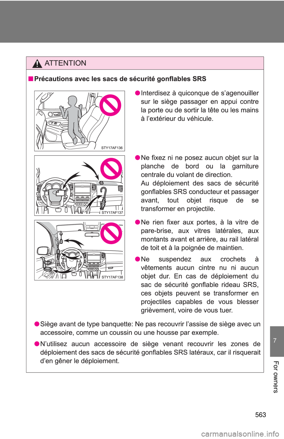 TOYOTA TACOMA 2015  Owners Manual (in English) 563
7
For owners 