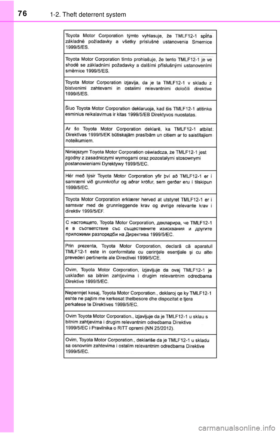 TOYOTA TACOMA 2017  Owners Manual (in English) 761-2. Theft deterrent system 