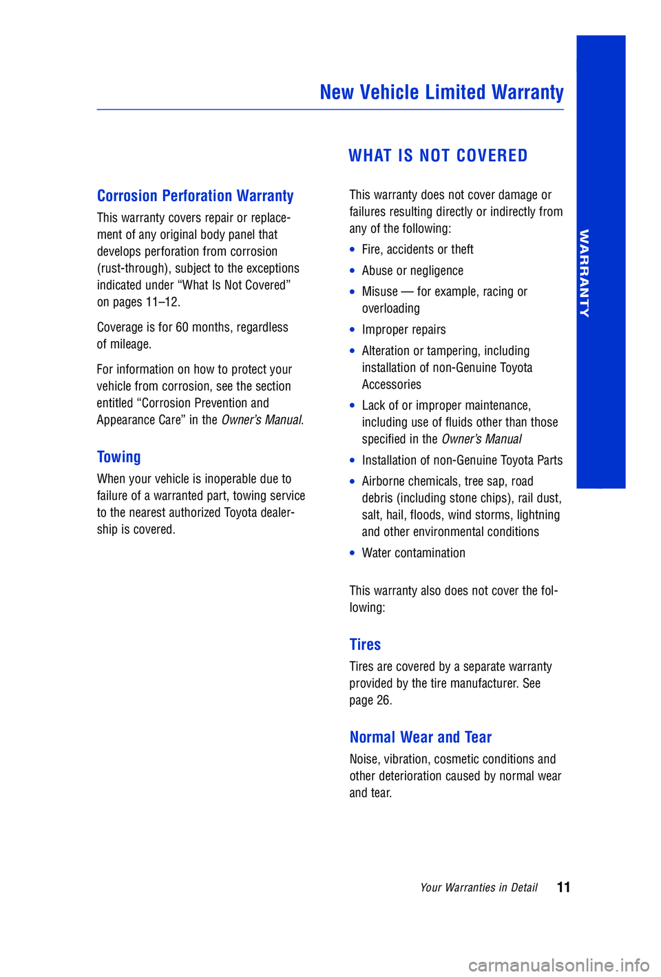 TOYOTA VENZA 2009  Warranties & Maintenance Guides (in English) 