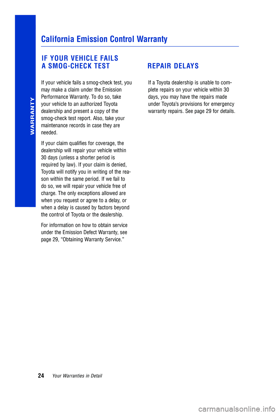 TOYOTA VENZA 2009  Warranties & Maintenance Guides (in English) 