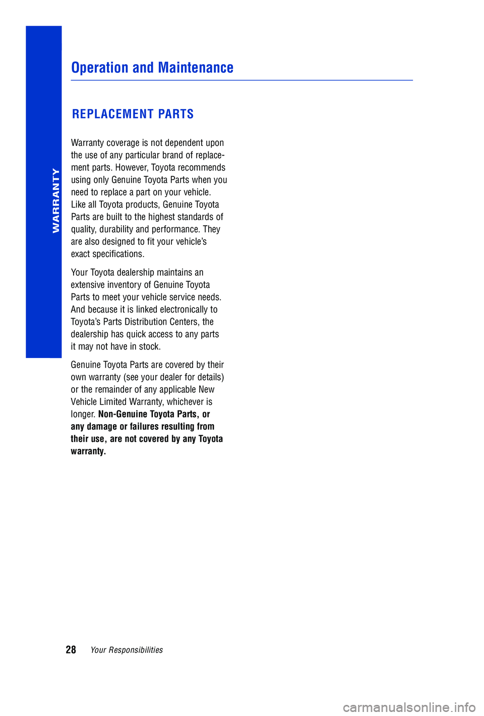 TOYOTA VENZA 2009  Warranties & Maintenance Guides (in English) 