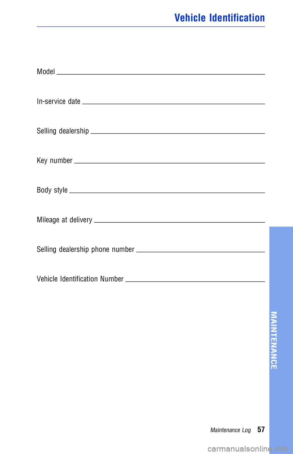 TOYOTA YARIS LIFTBACK 2020  Warranties & Maintenance Guides (in English) JOBNAME: 2878001-en-2018_YARI PAGE: 57 SESS: 4 OUTPUT: Mon Apr 17 14:37:41 2017
/InfoShareAuthorCODA/InfoShareAuthorCODA/TS_Warr_Maint/2878001-en-2018_Y\
ARIS.00505-18WMG-YAR/TS_Warr_Maint_v1
Model
In