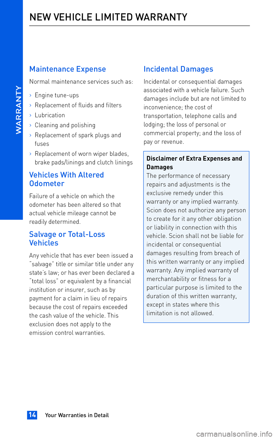 TOYOTA tC 2010  Warranties & Maintenance Guides (in English) 