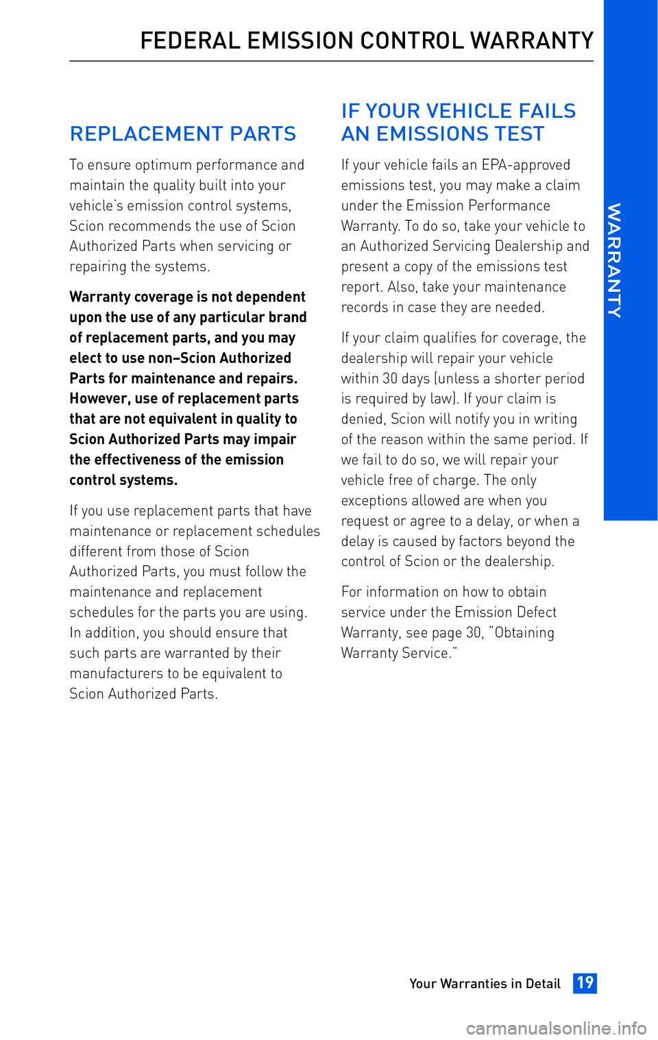 TOYOTA tC 2010  Warranties & Maintenance Guides (in English) 