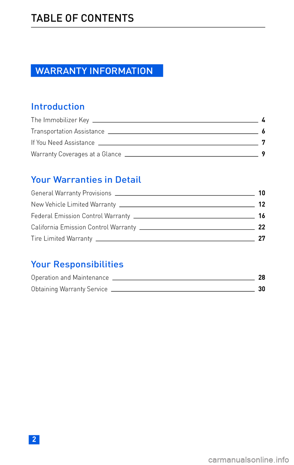 TOYOTA tC 2010  Warranties & Maintenance Guides (in English) 