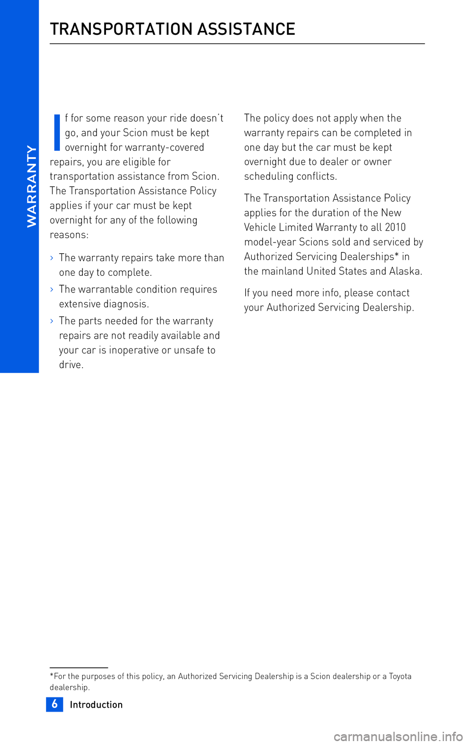 TOYOTA tC 2010  Warranties & Maintenance Guides (in English) 