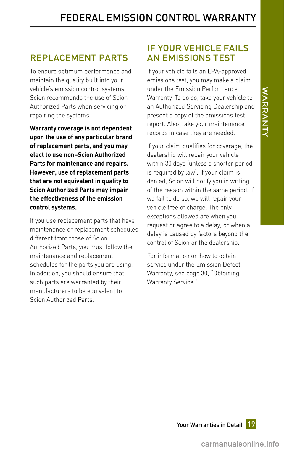 TOYOTA xB 2010  Warranties & Maintenance Guides (in English) 