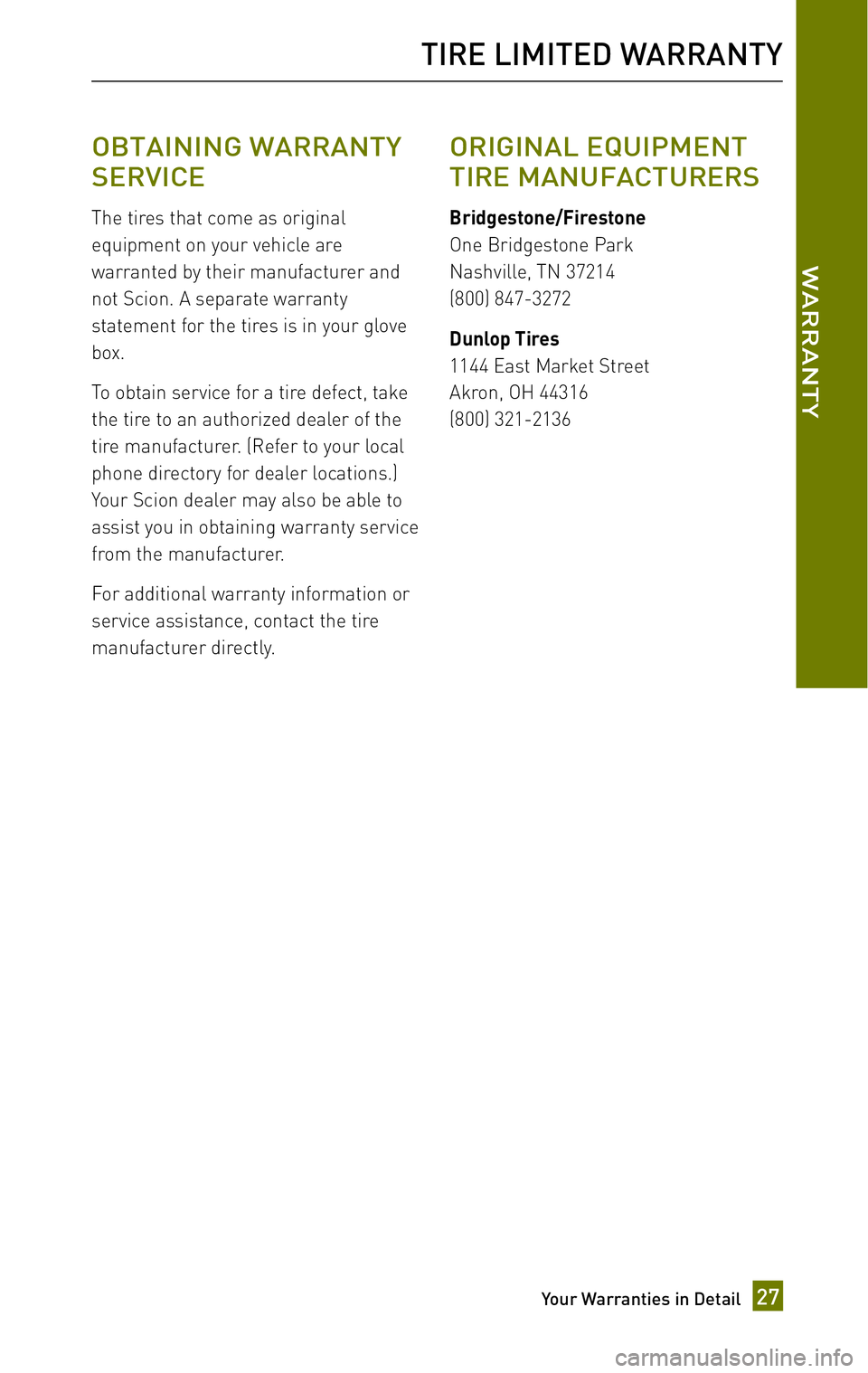 TOYOTA xB 2010  Warranties & Maintenance Guides (in English) 
