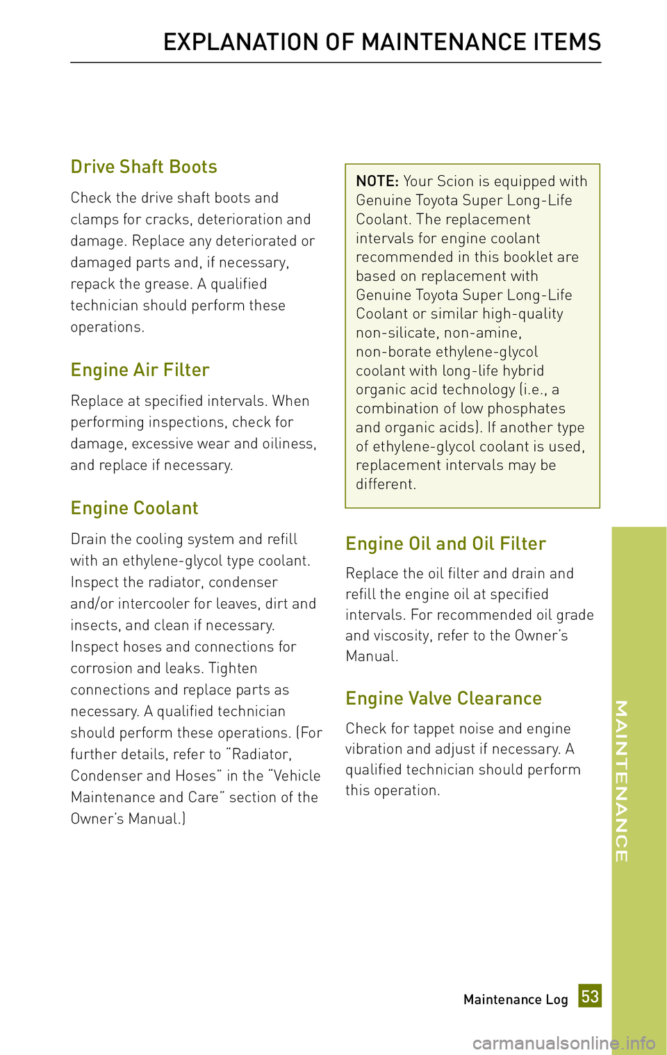 TOYOTA xB 2010  Warranties & Maintenance Guides (in English) 