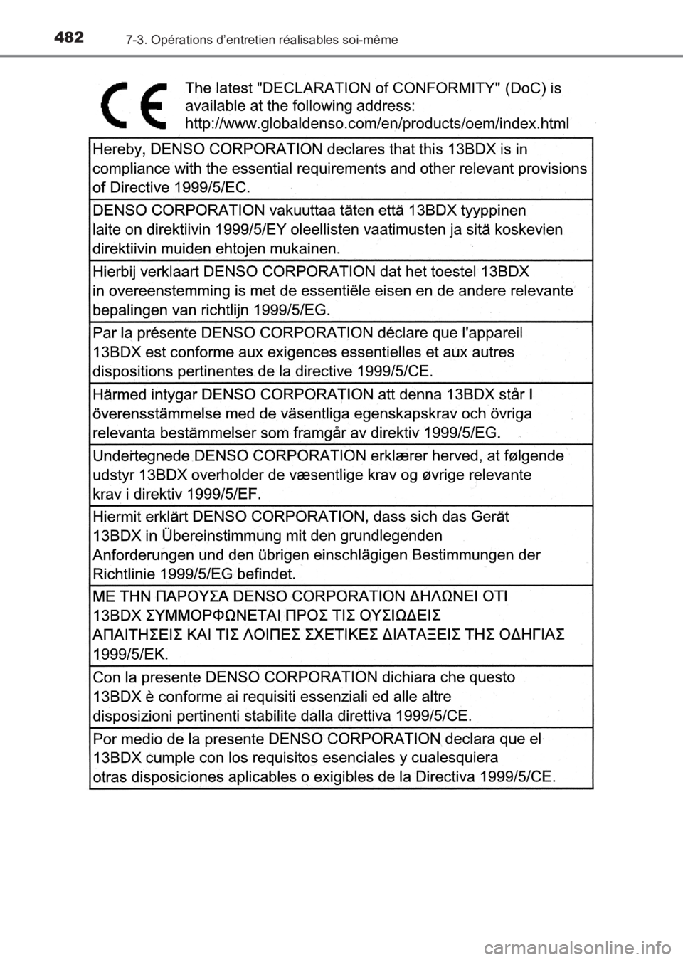 TOYOTA AVENSIS 2017  Notices Demploi (in French) 4827-3. Opérations d’entretien réalisables soi-même
AVENSIS_OM_OM20C67K_(EK)
AVENSIS_OM_OM20C67K_(EK).book  Page 482  Wednesday, June 15, 2016  10:33 AM 