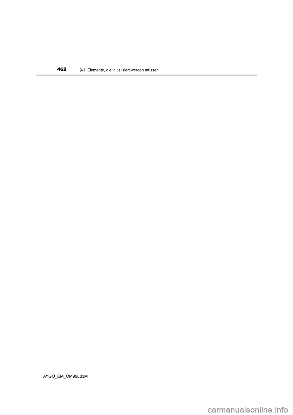 TOYOTA AYGO 2016  Betriebsanleitungen (in German) 4629-3. Elemente, die initialisiert werden müssen
AYGO_EM_OM99L83M 