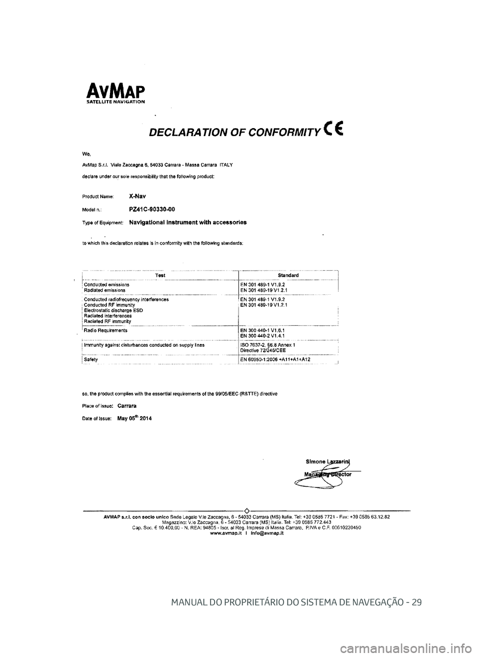 TOYOTA AYGO 2020  Manual de utilização (in Portuguese) MANUAL DO PROPRIETÁRIO DO SISTEMA DE NAVEGAÇÃO - 29
PT_NAVIBOX_OWNERMANUAL_v0.5.indd   2911/12/14   15:43 