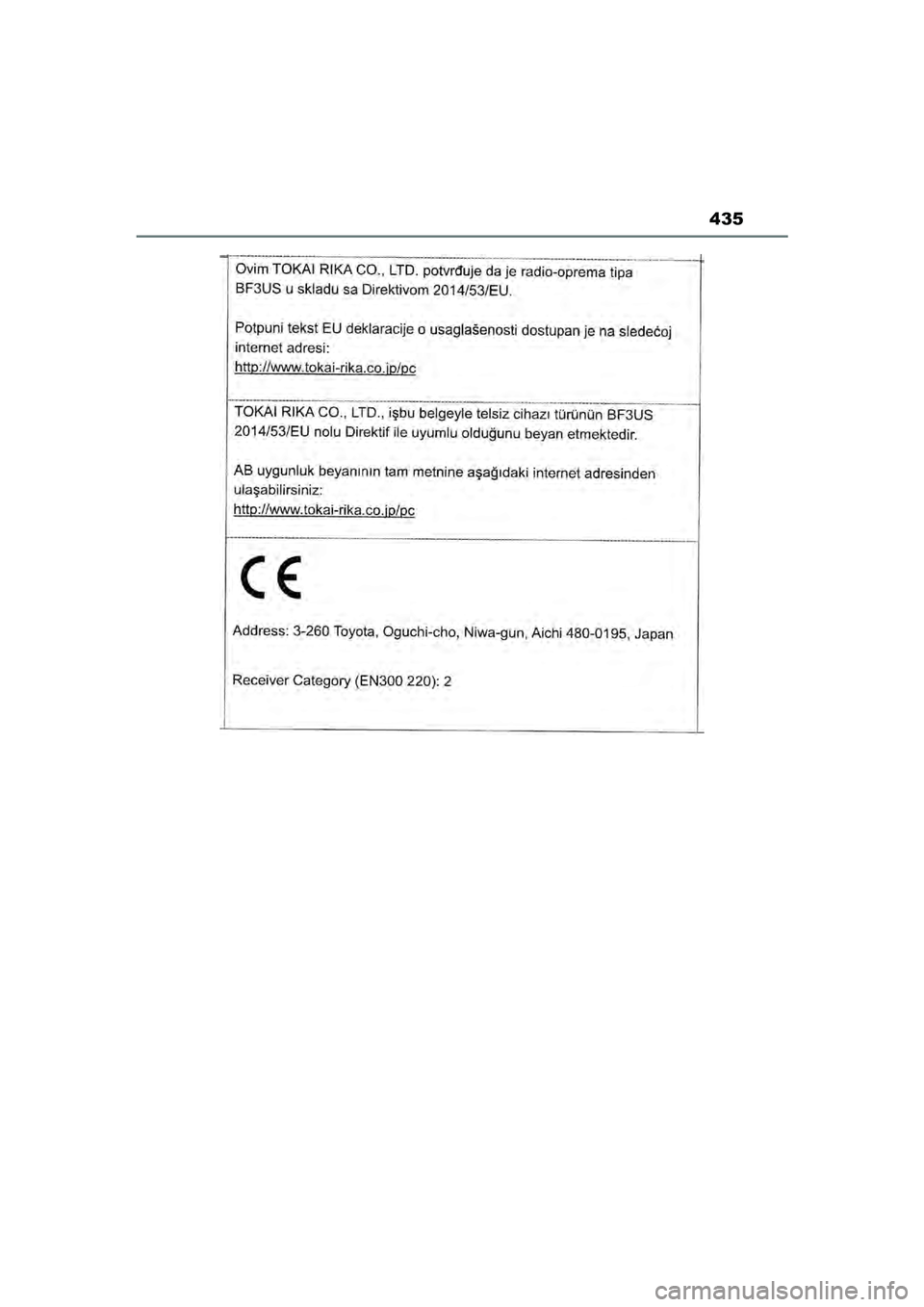 TOYOTA AYGO X 2022  Instructieboekje (in Dutch) 435
Handleiding_Europa_M99V08_nl
Aygo_X_OM_Europe_OM99V08E.book  Page 435  Friday, October 29, 2021  2:39 PM 