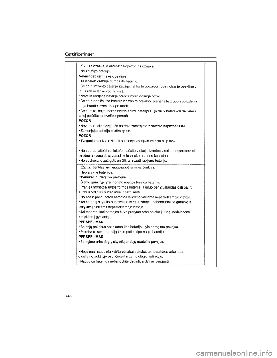 TOYOTA AYGO X 2022  Brugsanvisning (in Danish) Certificeringer
348 
