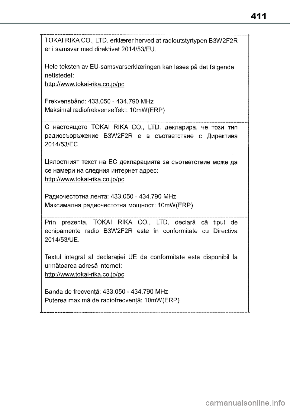 TOYOTA AYGO X 2022  Kezelési útmutató (in Hungarian) 411 