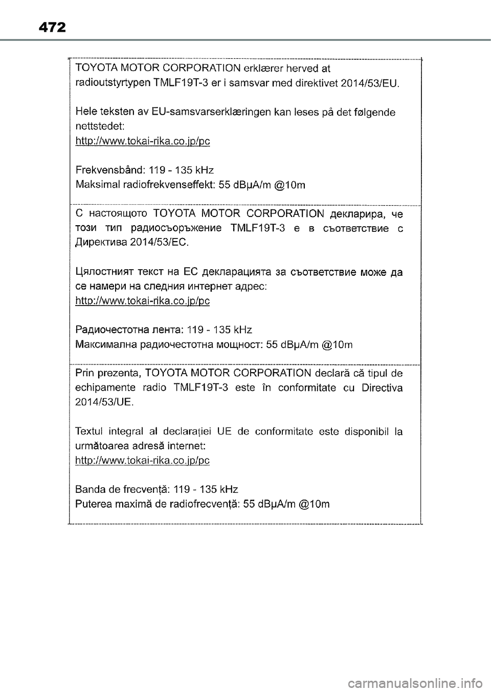 TOYOTA AYGO X 2022  Kezelési útmutató (in Hungarian) 472 