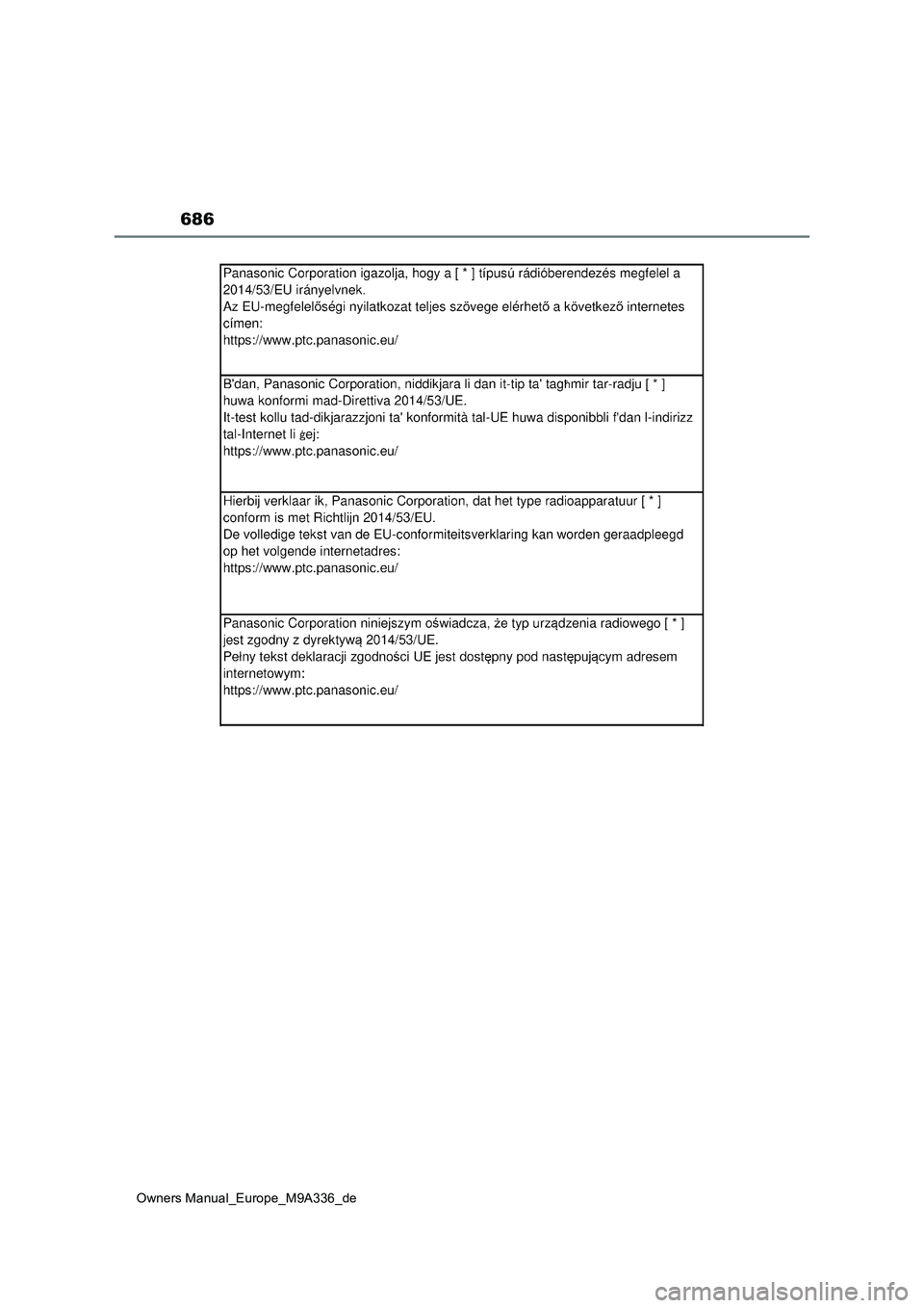 TOYOTA BZ4X 2022  Betriebsanleitungen (in German) 686
Owners Manual_Europe_M9A336_de 