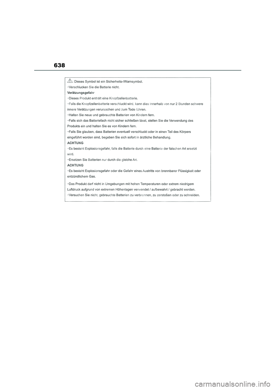 TOYOTA COROLLA 2022  Owners Manual (in English) 638 