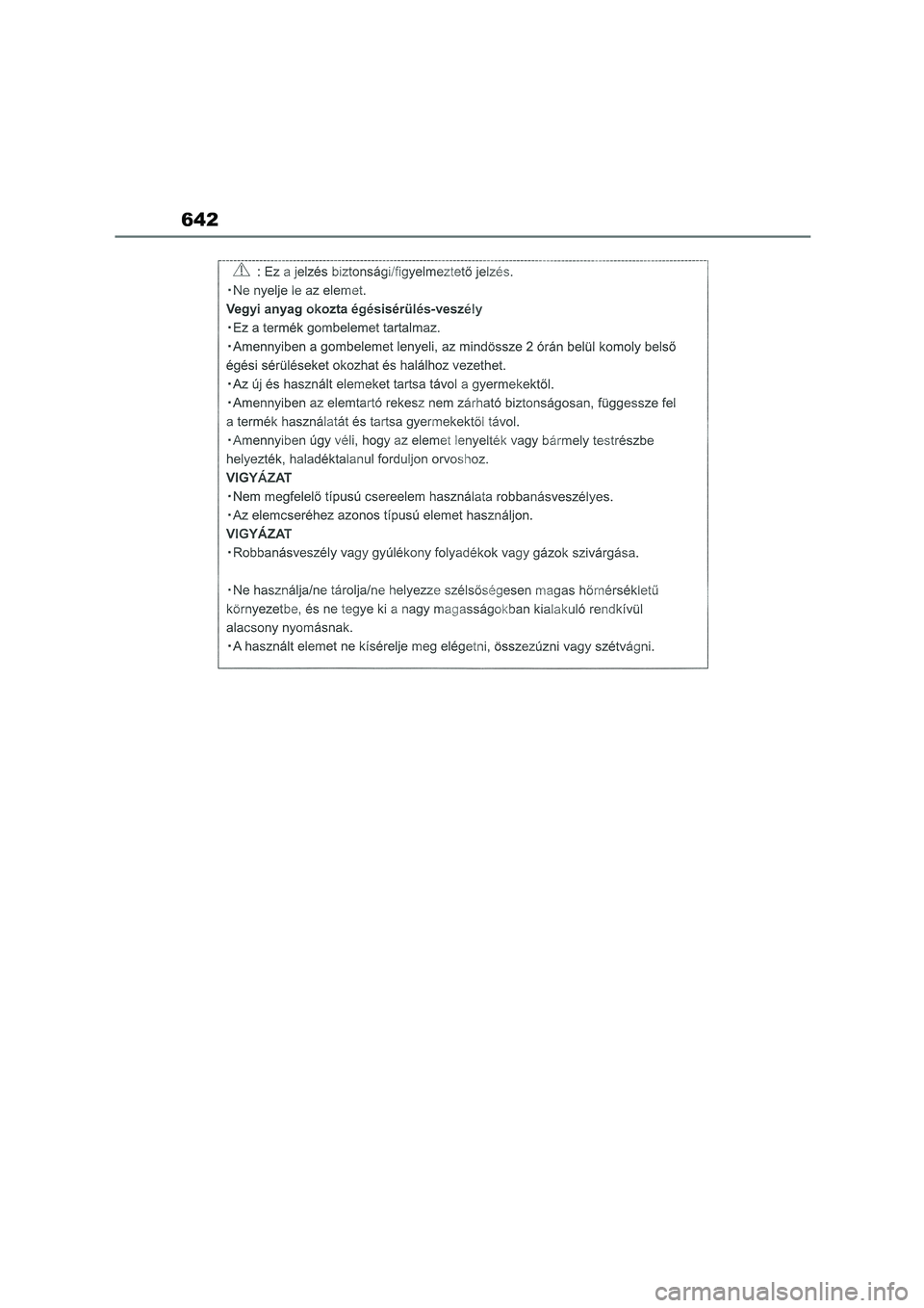 TOYOTA COROLLA 2022  Owners Manual (in English) 642 
