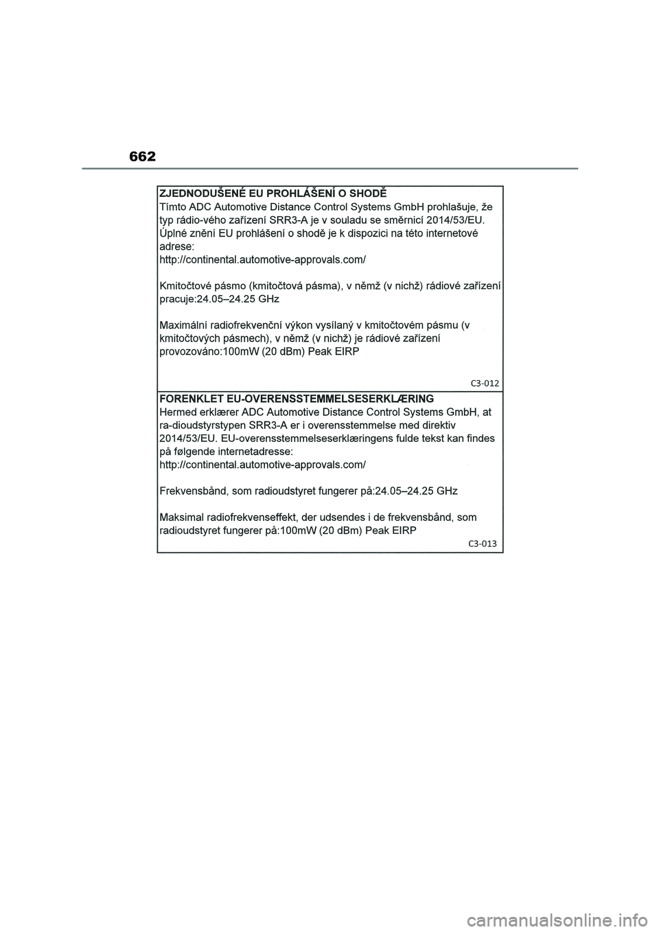 TOYOTA COROLLA 2022  Owners Manual (in English) 662 