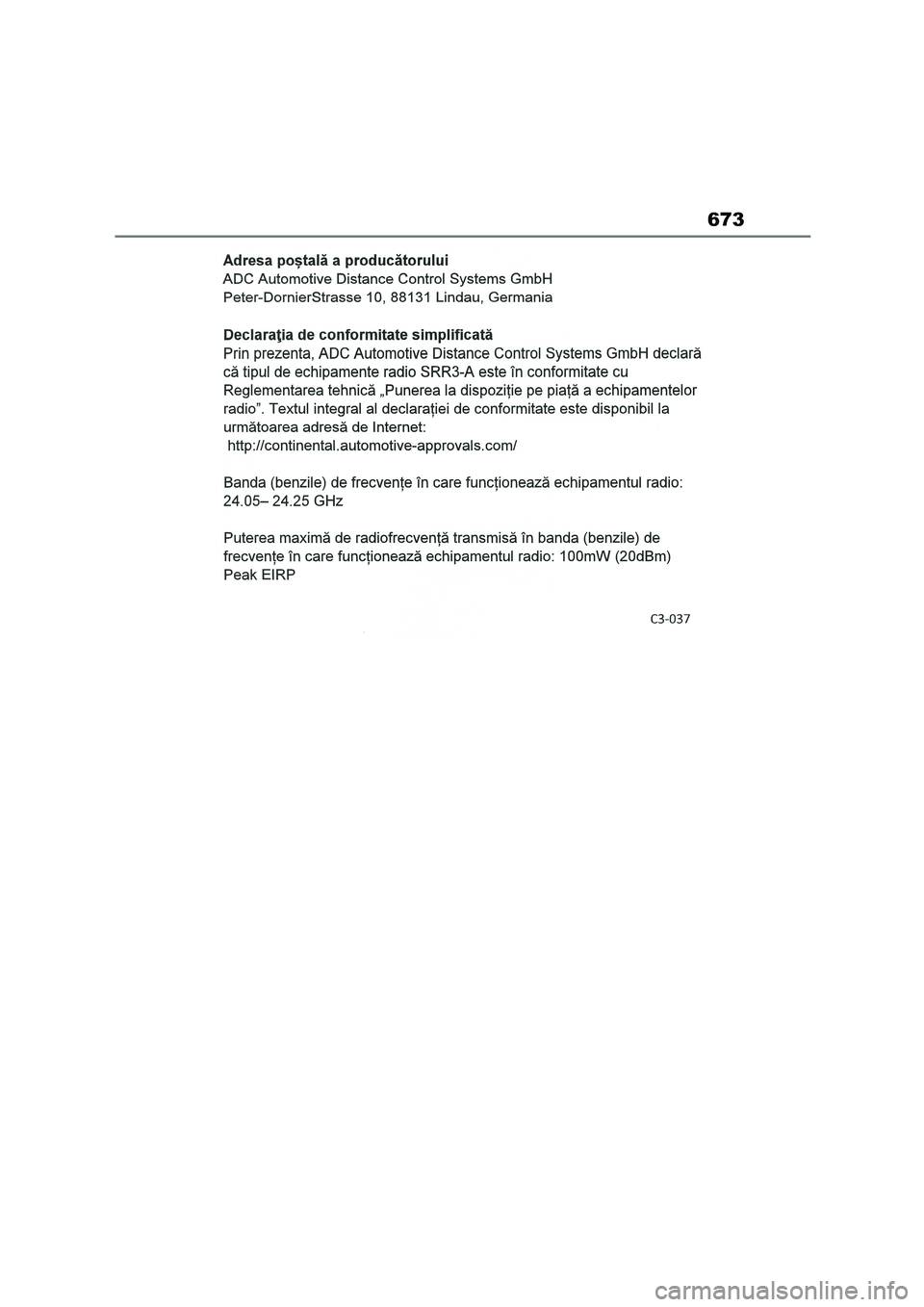 TOYOTA COROLLA 2022  Owners Manual (in English) 673 